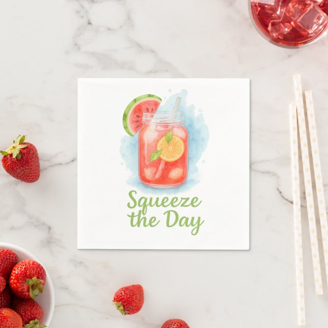 Squeeze the Day - Summer Fruit Party Napkins Serviette (Beispiel)