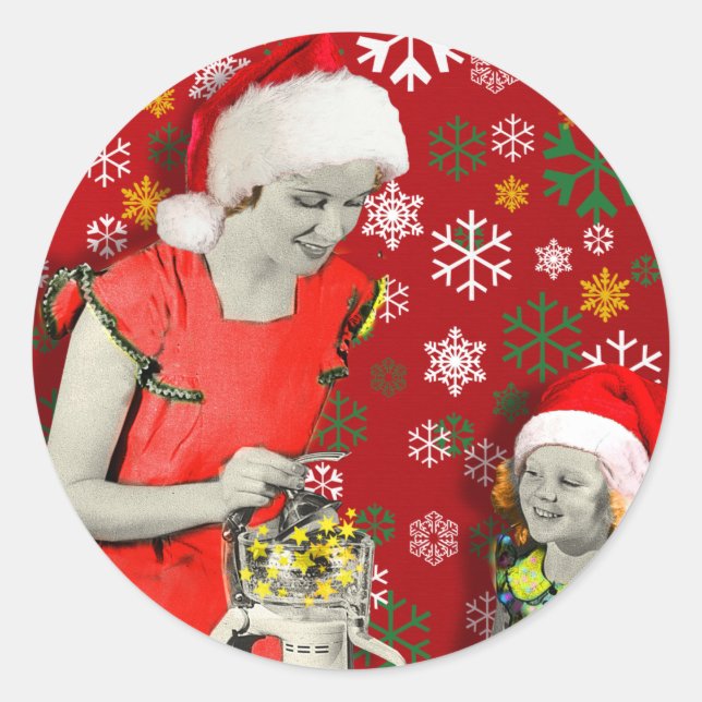Squeeze your Xmas Runder Aufkleber (Vorderseite)