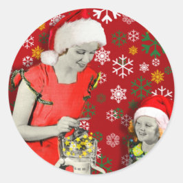 Squeeze your Xmas Runder Aufkleber