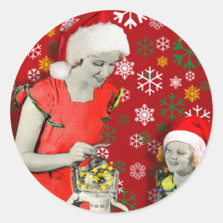 Squeeze your Xmas Runder Aufkleber