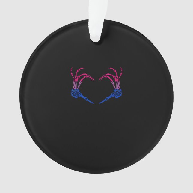 Squelette Coeur Bisexuel Lgbt-Q Pride Crâne Main (devant)