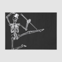 SQUELETTE de DANSE de papier de soie de soie AVEC
