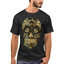 Squelette doré T-shirt Halloween