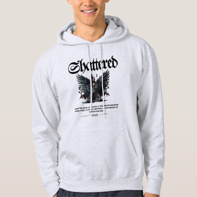 squelette et sweat - shirt à capuche foncé (Devant)