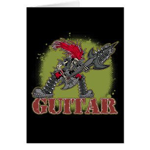 Squelette jouant la guitare électrique