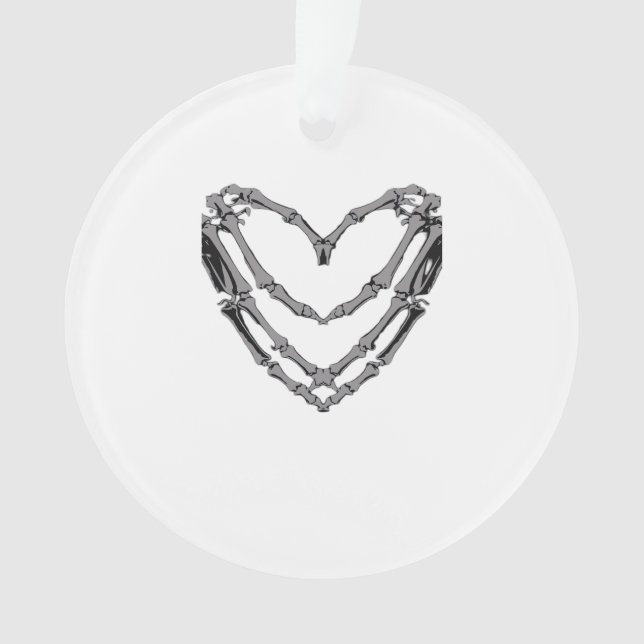 Squelette Mains Coeur Signer Retro Costume Hallowe (devant)