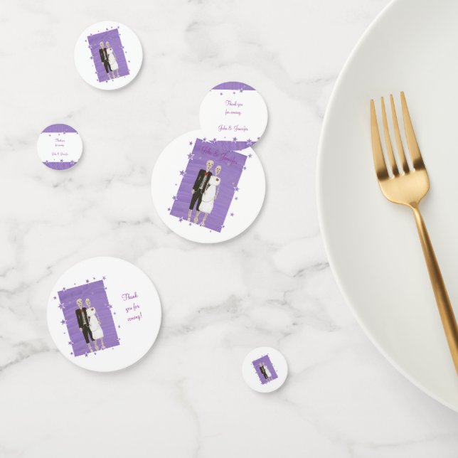 Squelette mignon thème Halloween Mariage Confetti (Groupe)