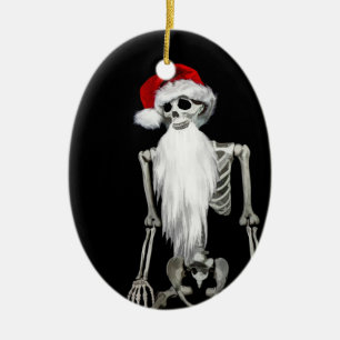 Squelette unique Père Noël ornement de Noël