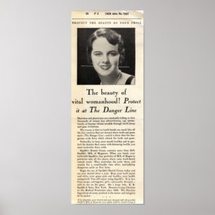 Squibb zahnmedizinische Sahneanzeige 1929 Poster