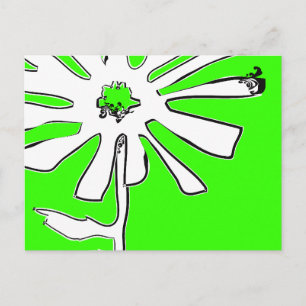 Squiggle-Blume Postkarte