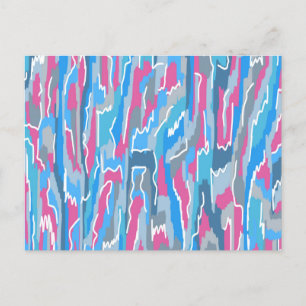 Squiggles on Blue and Gray Postkarte