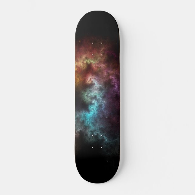 Squiggley Nebula Star Dust Cloud CRQENH Skateboard (Vorderseite)