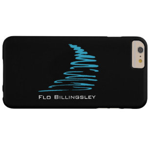 Squiggly Lines_aqua blue_free flow_personalisiert Barely There iPhone 6 Plus Hülle