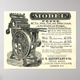 Squintani Model Letterpress-Plakat Poster