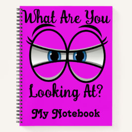 Squinting Eyes Notebook Notizbuch
