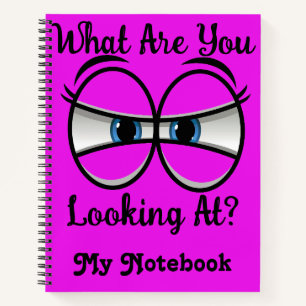 Squinting Eyes Notebook Notizbuch