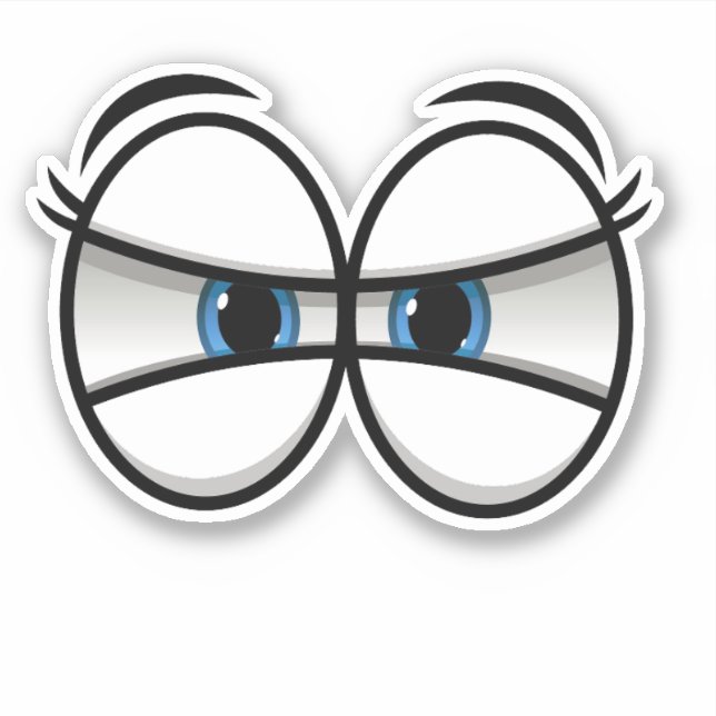 Squinting Eyes Sticker (Vorderseite)