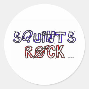 Squints Rock! Runder Aufkleber