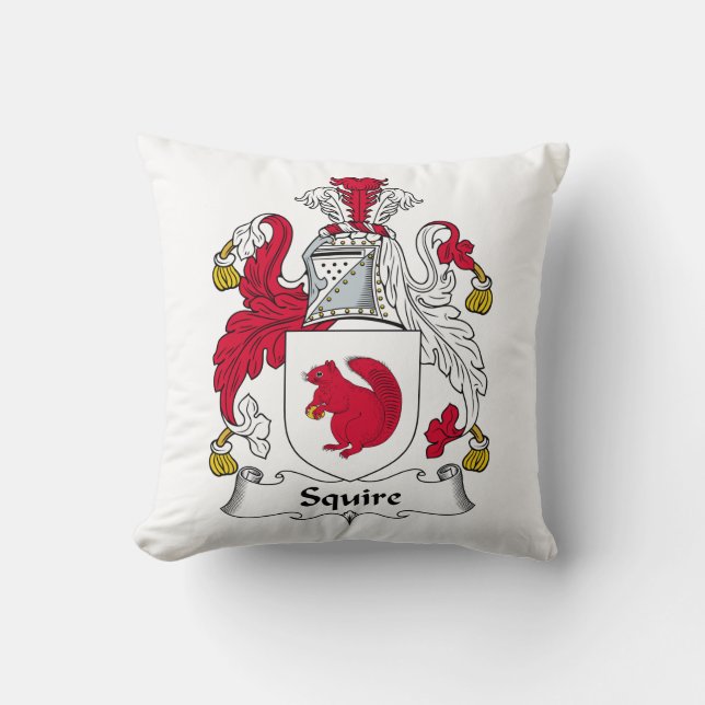 Squire-Familienwappen Kissen (Vorderseite)