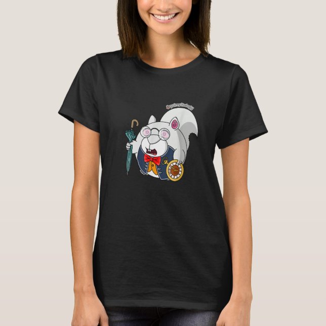 Squirrel  Alice in Wonderland White Rabbit T-Shirt (Vorderseite)