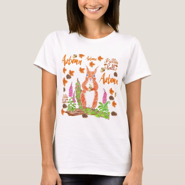 Squirrel Autumn T-Shirt (Vorderseite)