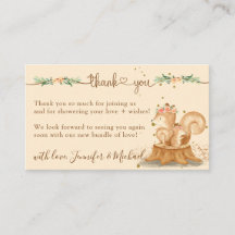 Squirrel Baby Shower New Mommy Vielen Dank