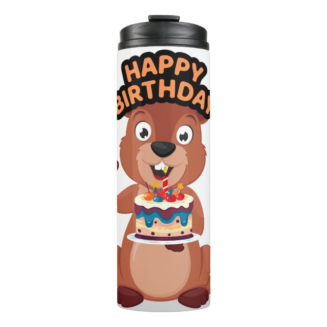 Squirrel birthday thermosbecher (Vorderseite)