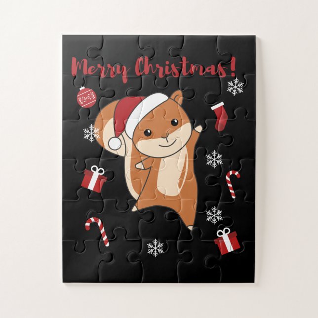 Squirrel Christmas Winteranimals (Vertikal)