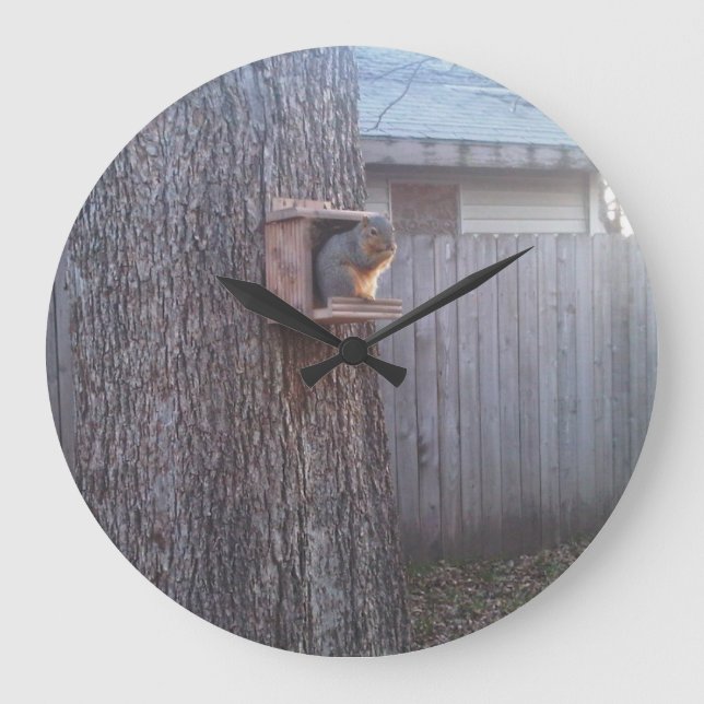 Squirrel Clock Große Wanduhr (Vorderseite)