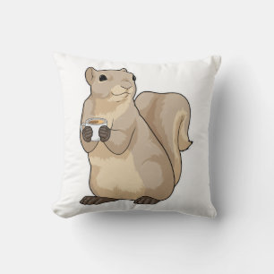 Squirrel Coffee Cup Kissen