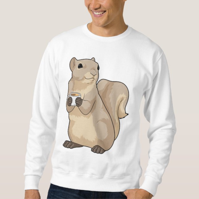 Squirrel Coffee Cup Sweatshirt (Vorderseite)