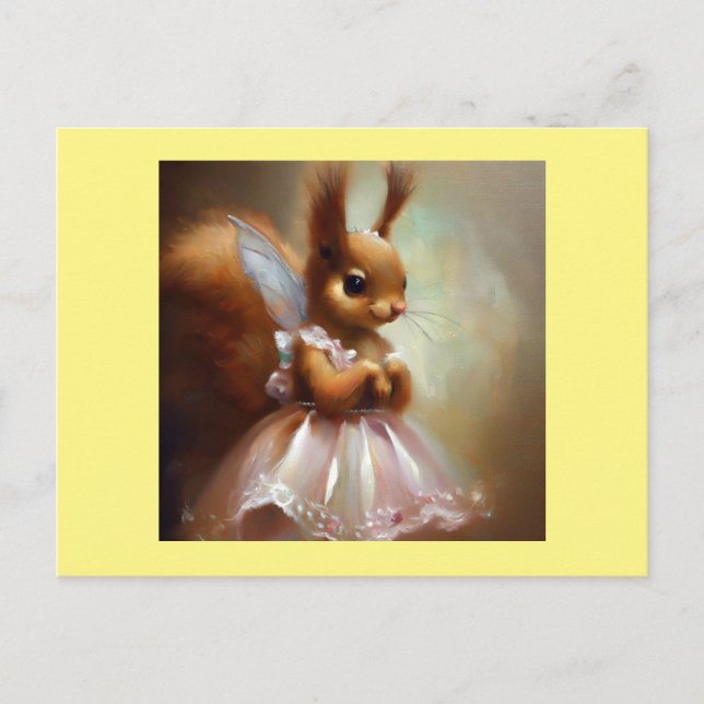 Squirrel Fairy Postkarte (Vorderseite)