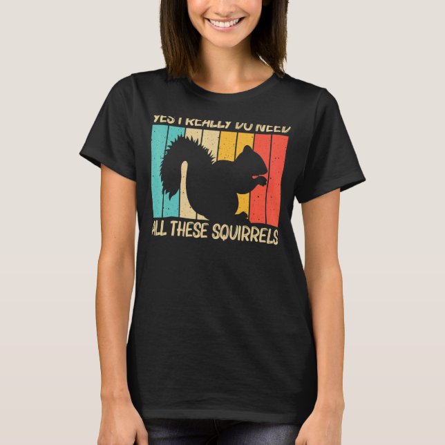 Squirrel For Men Women Squirrel  Chipmunk 80s T-Shirt (Vorderseite)