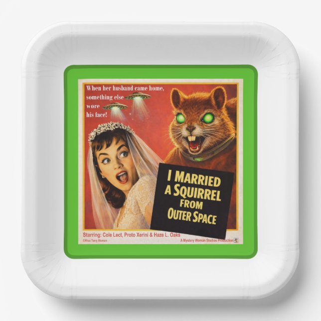 Squirrel from Outer Space Pappteller (Vorderseite)