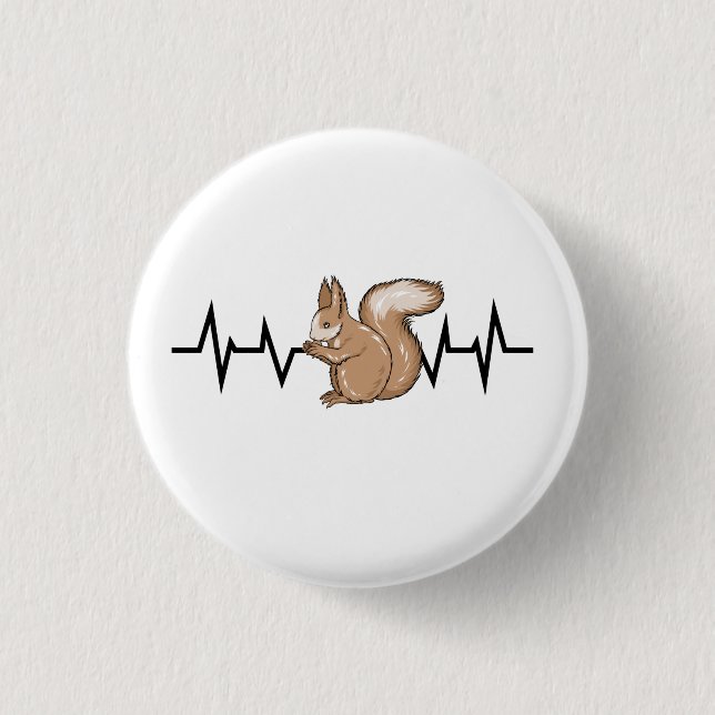 Squirrel Heartbeat Button (Vorderseite)