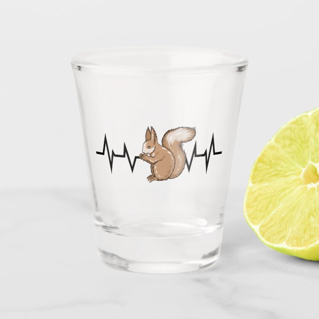 Squirrel Heartbeat Schnapsglas (Vorderseite)