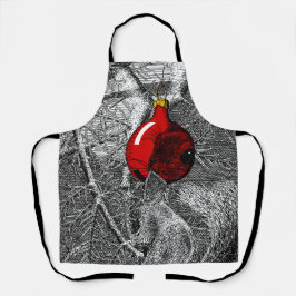 Squirrel in Christmas Tree Ornament Schürze