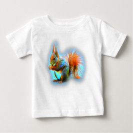 Squirrel in modern style baby t-shirt