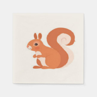 squirrel napkins serviette