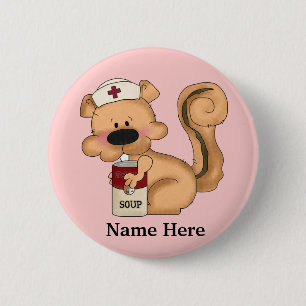 Squirrel Nurse Button