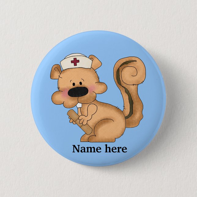 Squirrel Nurse Button (Vorderseite)