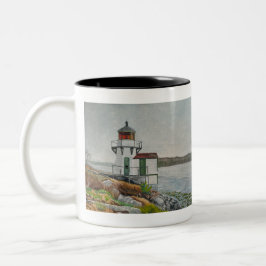 Squirrel Point Leuchtturm Zweifarbige Tasse