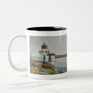 Squirrel Point Leuchtturm Zweifarbige Tasse