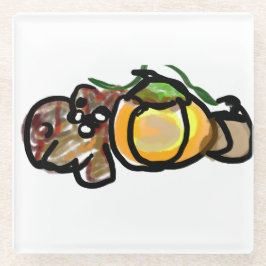 Squirrel pumpkins  glasuntersetzer