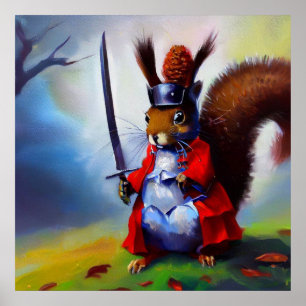 Squirrel Samurai Poster