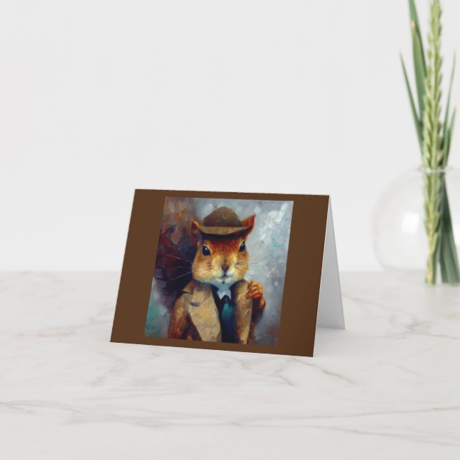 Squirrel Sherlock Holmes Karte (Vorderseite)