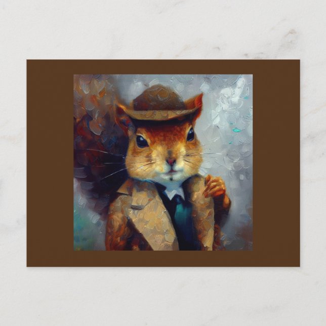Squirrel Sherlock Holmes Postkarte (Vorderseite)