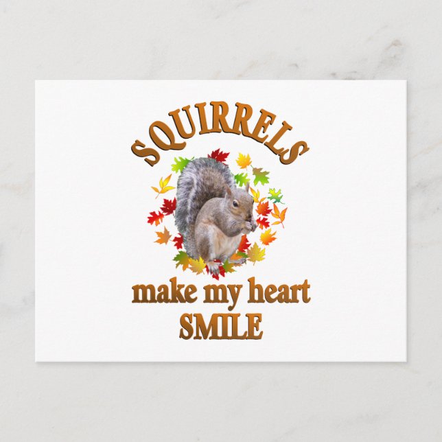 SQUIRREL SMILES POSTKARTE (Vorderseite)