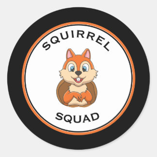 Squirrel Squad Circle Disk Runder Aufkleber