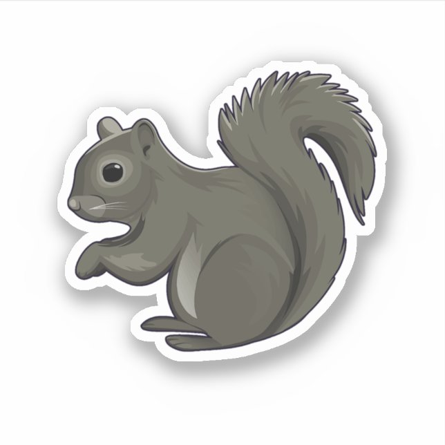 Squirrel Squirrel Whisperer Lover Retro Graphic. P Aufkleber (Vorderseite)
